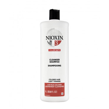 Nioxin 儷康絲 3 CLEANSER Shampoo Colored Hair Light Thinning 日常豐盈洗髮露 - 纖幼髮質正常至稀薄頭髮及經電染髮質 1000ML